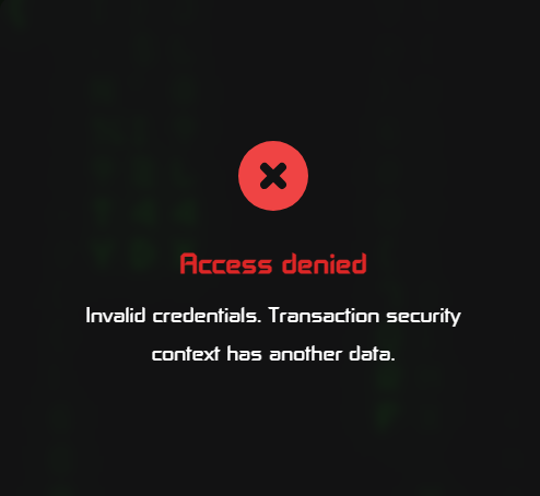 auth based error